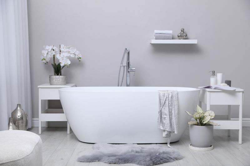 Freestanding Bathtub with Contemporary Fixtures